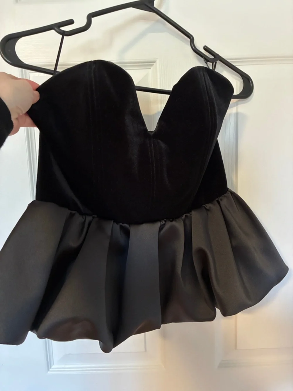 black peplum dress zara Zara Black Leather Peplum Dress (US XS)